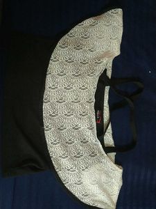 Black Tank Top with Lace Overlay