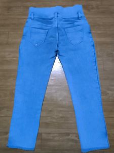High-Waisted Blue Jeans