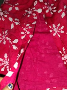 Red Floral Print Top