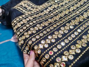 Elegant White Net Saree