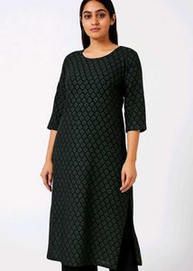 Black Chikunkaari Kurta
