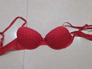 Bright Coral Bra From Paris
