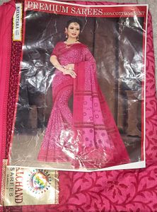 Premium Cotton Print Saree