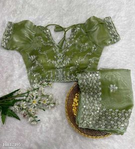 Beautiful Saree With Stitch Blouse