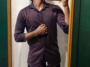 Burgundy Button-Down Shirt