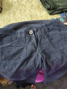 Dark Wash Corduroy Flare Pants