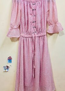 Women Pink Midi Dress 👗