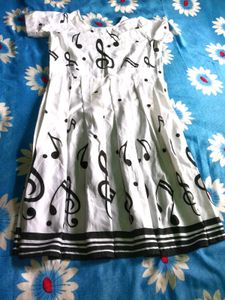 Miss Ayse Branded White Musical Dress
