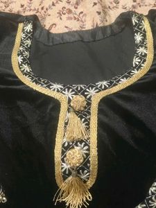 ✅Black Butique Style Velvet Kurta