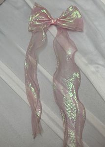 Iridescent Pink Hair Bow