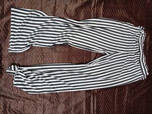 Striped Flare Leg Pants
