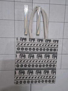 Elephant Print Tote Bag