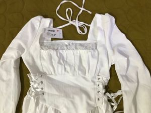 White Corset Dress Fits M-L