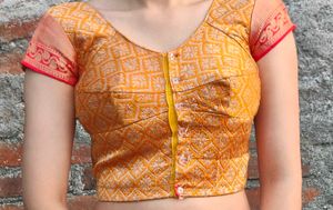 Red &amp; Gold patola Saree