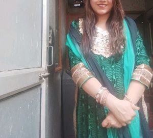 Green Embroidered Kurta Set