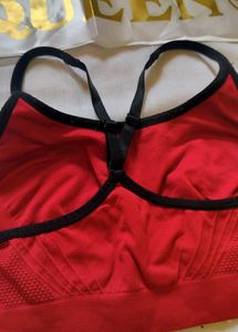 Red Sports Bra