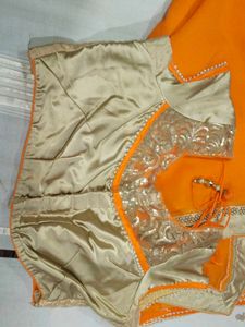 Elegant Orange Saree