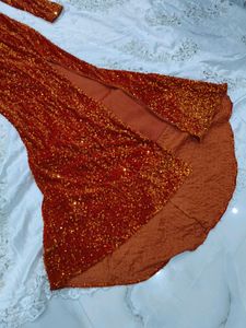 Glamorous Sequin Slit Gown