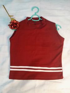 Women Red Crop Top