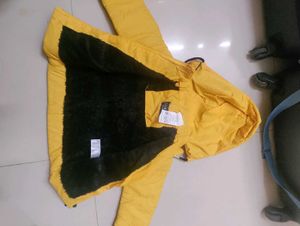 Yellow Jacket With Hoodie