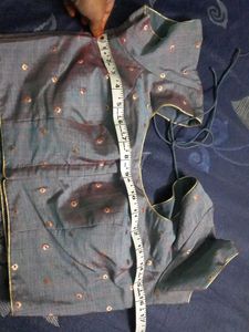 Grey Multishaded Stitched Blouse