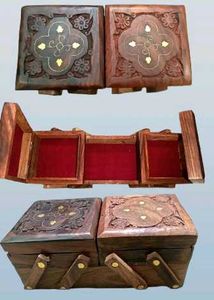Wooden Carved Jewelry Box