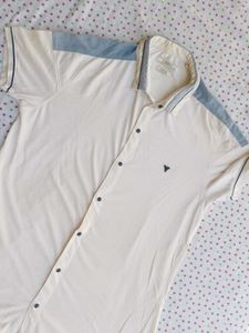 Guess Cream Short Sleeve Shirt