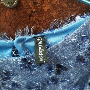 Blue Shimmer Party Top