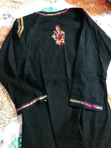 Embroidered Black Tunic