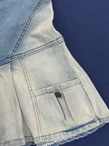 sleeveless denim mini dress