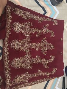 Maroon Embroidered Salwar Kameez