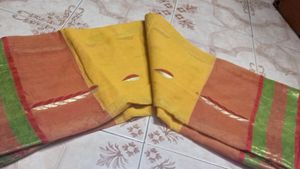 Vintage Yellow &amp; Orange Saree