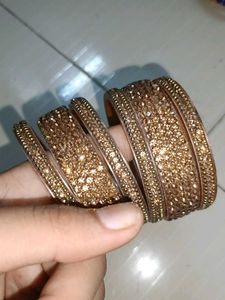 Sparkling Gold Bangle Set