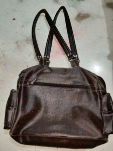 Vintage Brown Leather Shoulder Bag