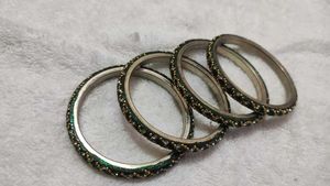 Green &amp; Gold Bangles