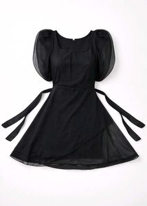 Flowy Black Mini Dress