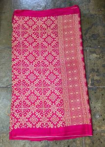 Khadi Silk Ajarakh Printed Saree