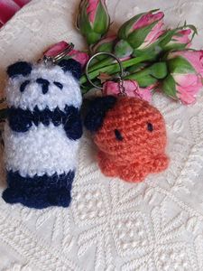 Little Bundles of Joy: Hand-Crochet Keychain 🐻🪼