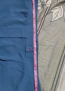 Blue Plazzo Cargo Pant