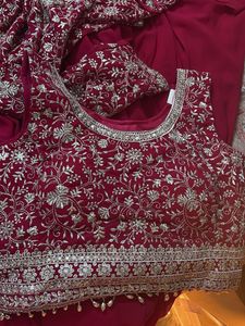 Embroidered Blouse, shrug and pants