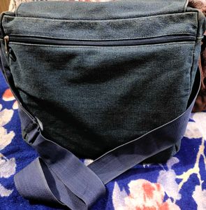 Denim Crossbody Bag - 'Look at Me'