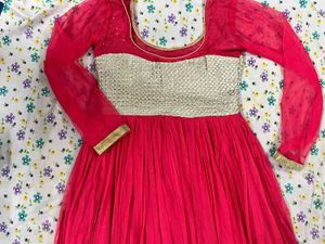 Elegant Pink & Gold Gown