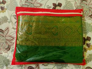 Green Cotton Saree💚