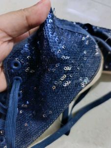 Sequined Double Shade Embellished Sneakers