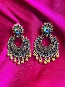 Beautiful Peacock Design Earrings