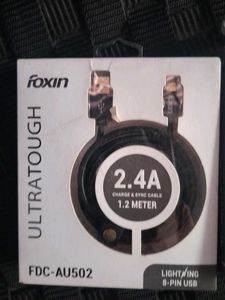Foxin Lightning 8 Pin Usb Cable 1.2 Meters