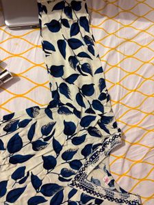 Blue Floral Print Kurta