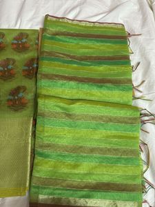 Elegant Green Banarasi Suit Set