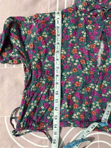 Zudio Crop Floral Multicoloured Shirt