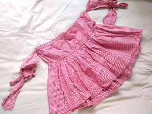 Red &amp; White Patterened Top